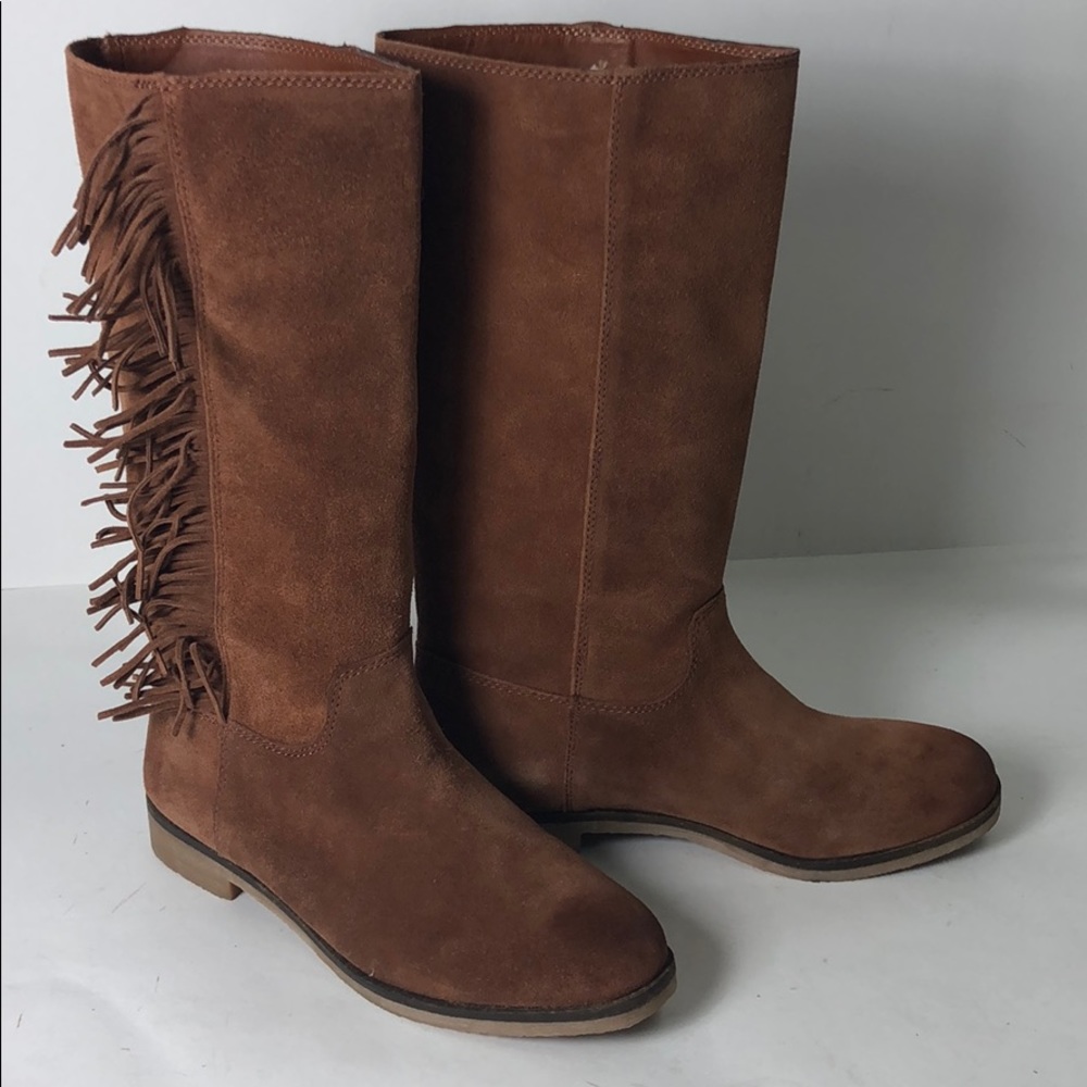 Lucky Brand Grayer Boots Suede Chipmunk Boots 8.5
